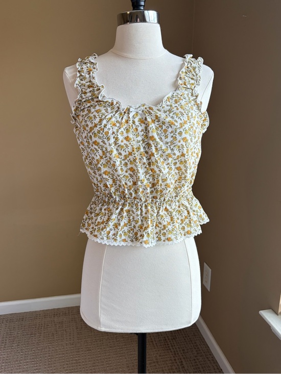 Frankee and skylarr Tops - Floral Ruffle Top, Small, NWOT, Cottagecore Coquette Romantic Ren Faire